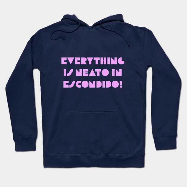 Everything  Is Neato In  Escondido! Pink Art Deco Hoodie by GBINCAL